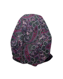 Ahead IT2421-25 Berry Paisley Israeli Style Long Tails Pre-Tied Bandanna Myselflingerie.com