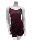 Jackie O'CS-F Fuschia Cut Velvet Cami Top & Shorts Set Myselflingerie.com
