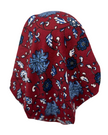 Cherie HA-FLRKN-BGYNY Burgundy/Navy Floral Knit Adjustable Pre-Tied Bandanna Myselflingerie.com