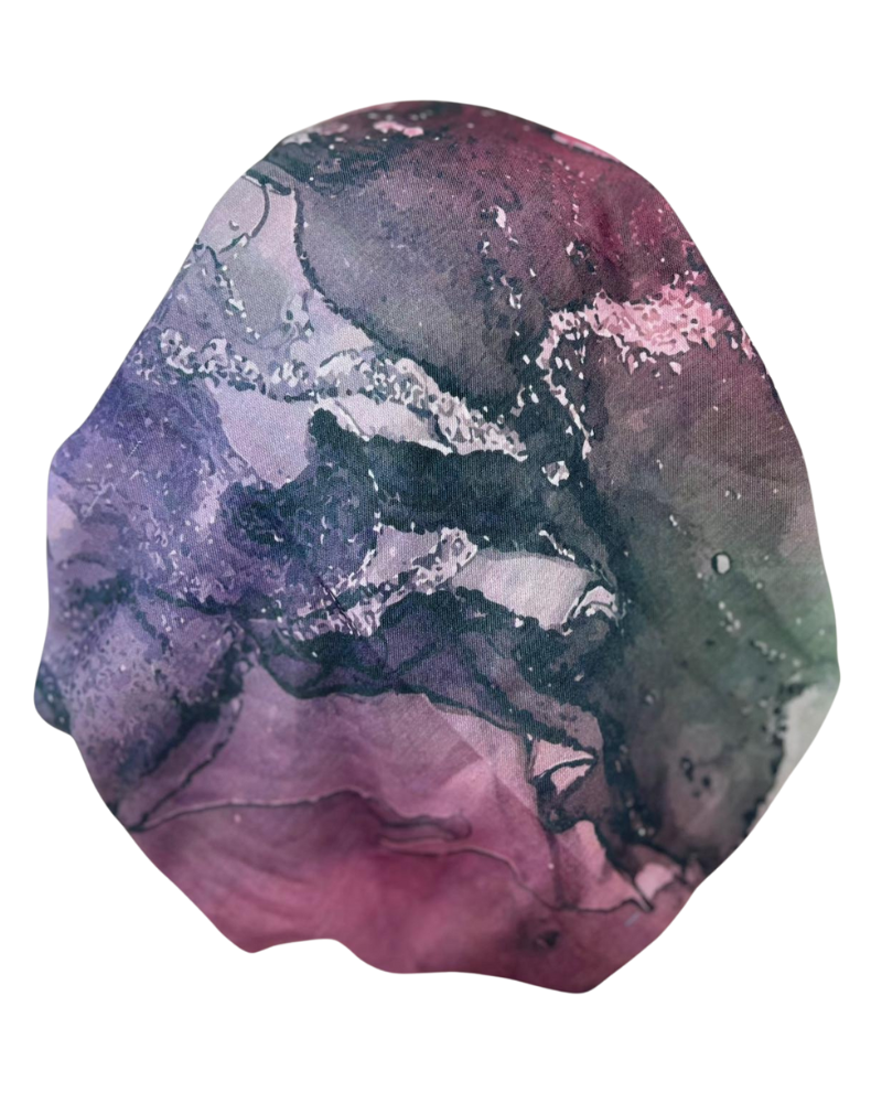 It's Younique PP-WA-PUPI Purple Watercolor Pink Trim Pre-Tied Bandanna with Velvet Grip Myselflingerie.com