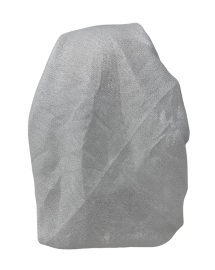 It's Younique OB-BOR-SI White Shimmer Silver Border Pre-Tied Open Back Bandanna with Velvet Grip Myselflingerie.com