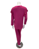 Iora Lingerie 25222M Magenta V Neck Flutter Sleeve Modal Pajamas Set Myselflingerie.com