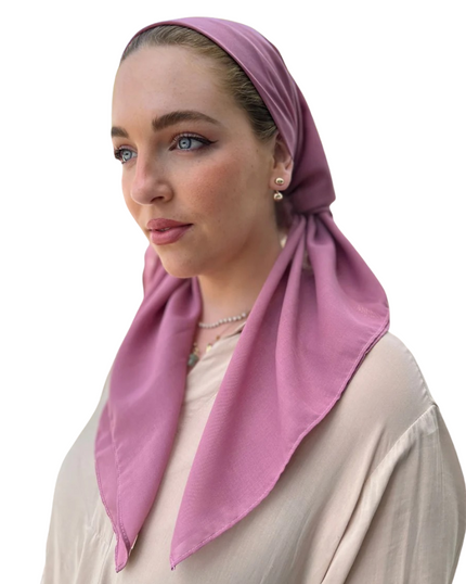 Scarf Bar Solid Raspberry Cotton Square Scarf with Invisible Grip Myselflingerie.com