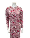 Plush PM N5114-25 Multi Print Azalea Design Cotton Button Down Nightgown Myselflingerie.com