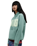 1121385 Deep Ice Rey Fuzzy Logo Hoodie