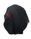 Lizi Headwear ALVBLMU Black/Multicolor Leaves Pre-Tied Bandanna with Full Grip Myselflingerie.com