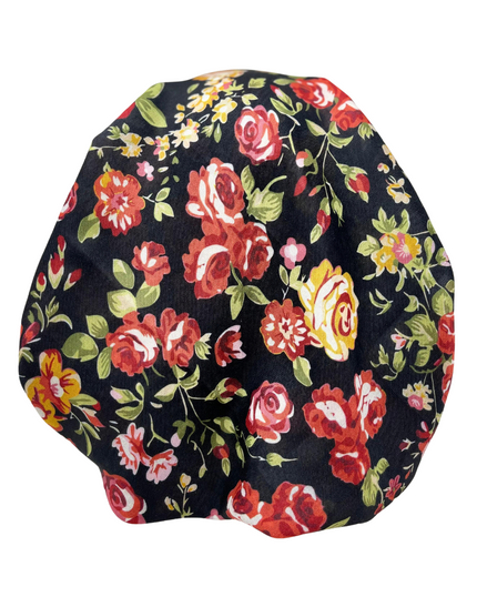 It's Younique PP-FLR-RD Red Roses Print Pre-Tied Bandanna with Velvet Grip Myselflingerie.com