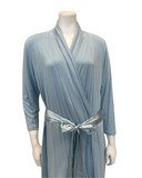 Fleur't 620 Hampton Blue Modal Short Morning Robe Myselflingerie.com