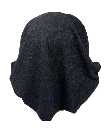 Triple Up BUL932 Black Circles Crepe Unlined Pre-Tied Bandanna Myselflingerie.com