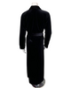 Runelli AP922VBK Black Velour Morning Wrap Robe with Flap Pockets Myselflingerie.com