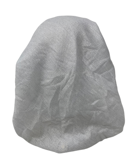 It's Younique OB-BOR-GO White Shimmer Gold Border Pre-Tied Open Back Bandanna with Velvet Grip Myselflingerie.com