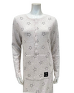 ORD PRO247012 Cream Stars Waffle Button Down Nightgown Myselflingerie.com