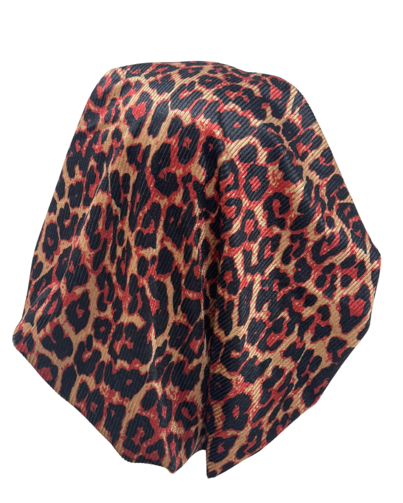 Cherie HA-RIBVT-RD Red Leopard Adjustable Pre-Tied Bandanna Myselflingerie.com