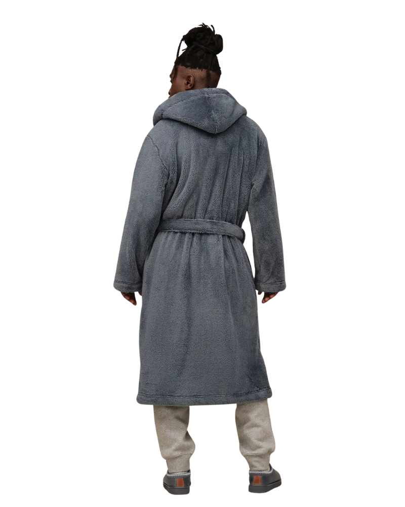 UGG 1121070 Dark Wave Beckett Men's Plush Robe Myselflingerie.com