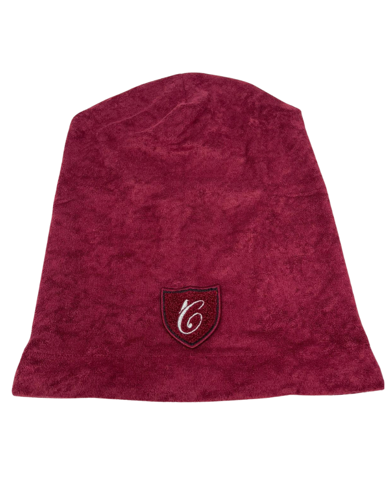 C. Bird Burgundy Terry Beanie Snood