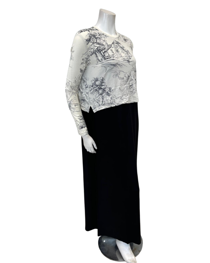 ORD PNO26W7003 Toile Pattern Modal Nursing Nightgown Myselflingerie.com