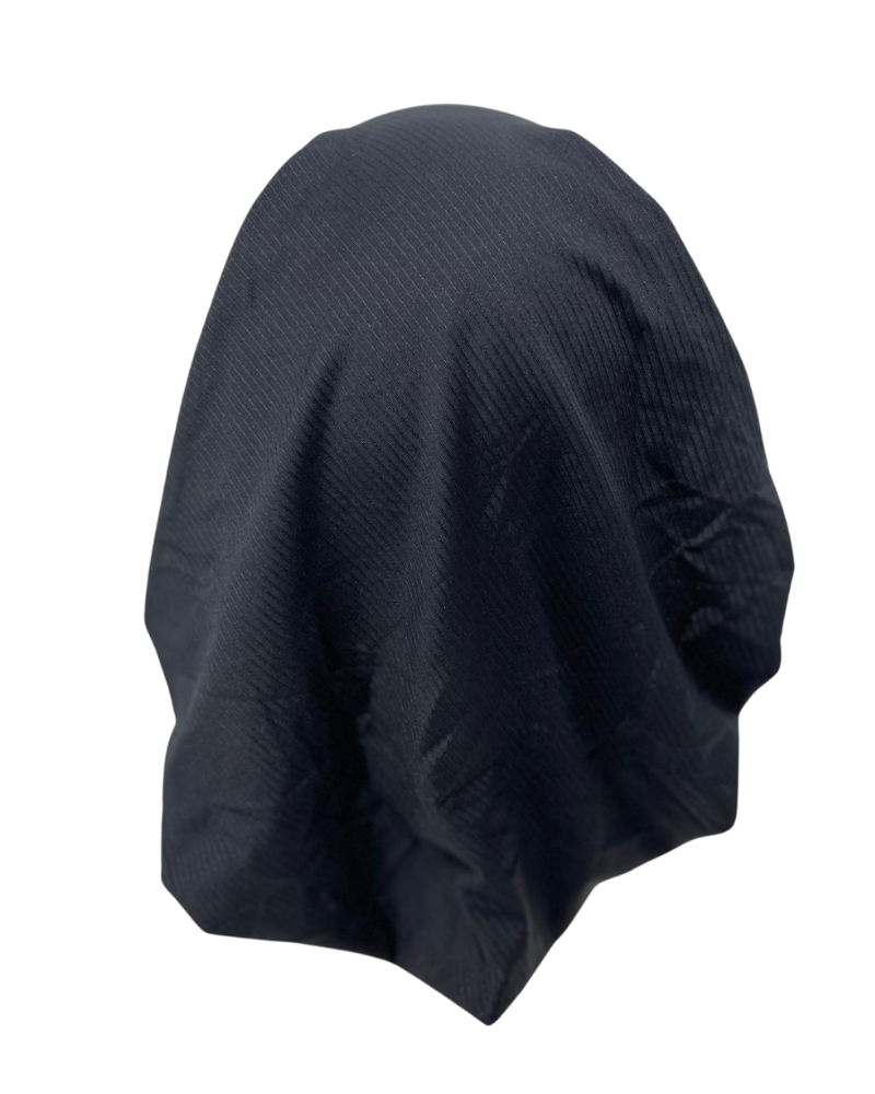 Lizi Headwear DFPTBR Black Ribbed/Royal Trim Dri Fit Pre-Tied Swim Bandanna with Full Grip Myselflingerie.com