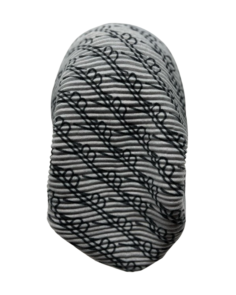 Revaz HS591A Black Crinkle Gucci Adjustable Pre-Tied Bandanna with Velvet Grip Myselflingerie.com