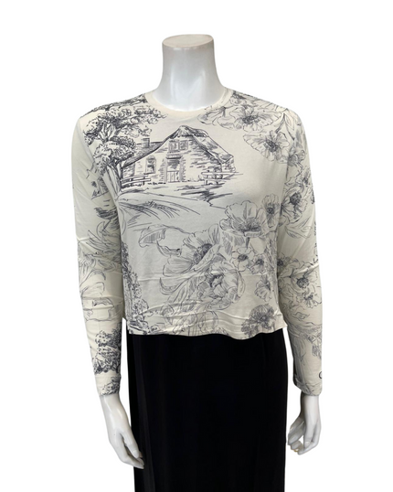 ORD PNO26W7003 Toile Pattern Modal Nursing Nightgown Myselflingerie.com