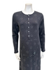 ORD PRO247011 Grey Stars Waffle Button Down Nightgown Myselflingerie.com