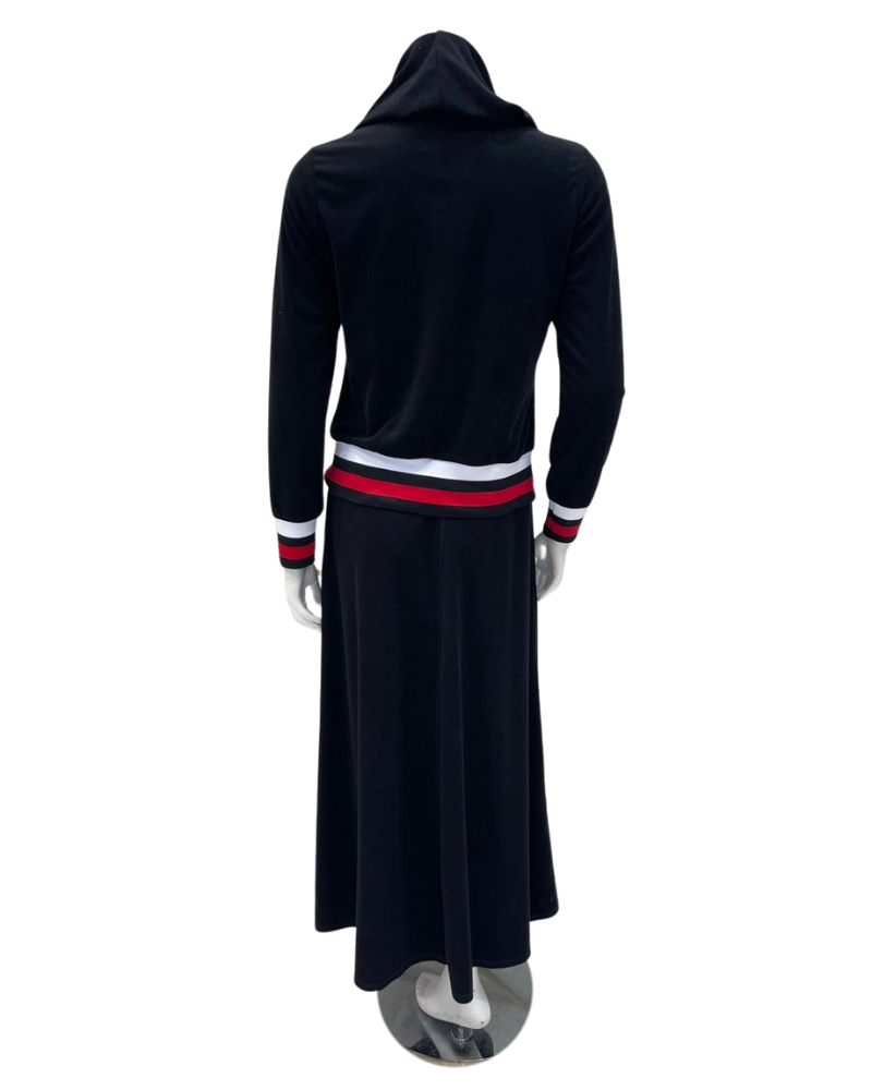 Red Myth SB4CM8914CL Black/Red Terry 2 Piece Set Myselflingerie.com