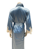 Mari M. 36217 Bleu Classic Poly Silk Robe Myselflingerie.com