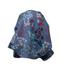 Royal T TSFVP-FL-LB Light Blue Crinkle Small Flowers Print Pre-Tied Bandanna with Velvet Grip Myselflingerie.com