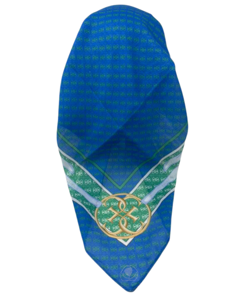 OB-GUCBE-RO Royal Blue Gucci Inspired Belts Pre-Tied Open Back Bandanna with Velvet Grip