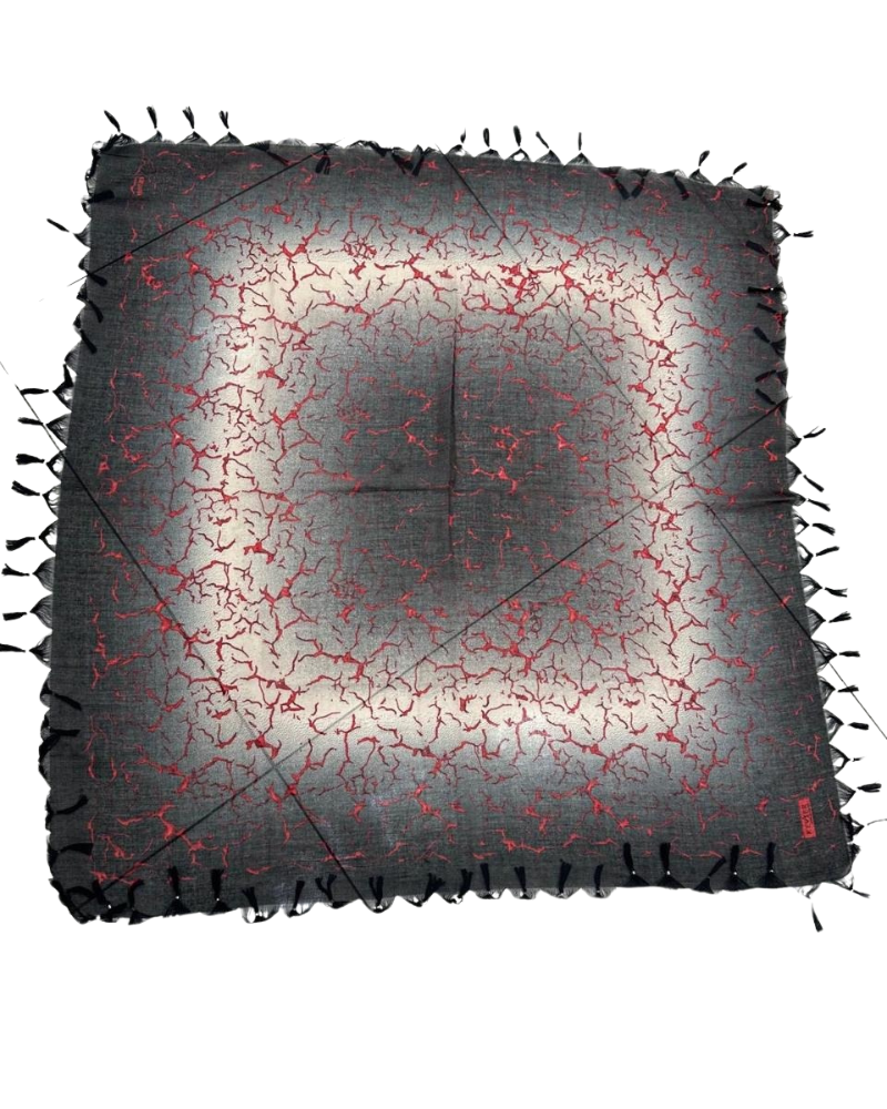 Scarfeena SCRF2518 Black/Red Dappled Pre-Tied Bandanna Myselflingerie.com