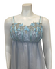 Isayes Lingerie 600193 + 180078 Heavenly Blue Embroidered Chemise & Wrap Set Myselflingerie.com