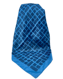 It's Younique OB-BRICK-BL Blue Bricks Pre-Tied Open Back Bandanna with Velvet Grip Myselflingerie.com