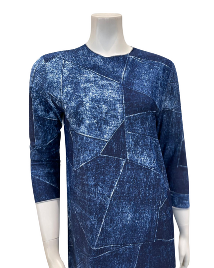 Seashells S7307 Denim Patchwork Top Stitch & 3/4