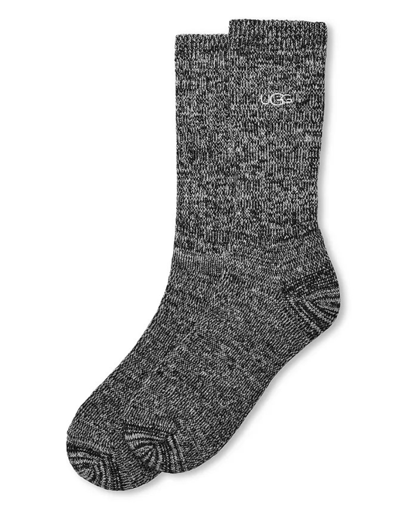 UGG 1137470 Black/Wild Grape/Deco Men's Trey Rib Knit Cozy 3 Pack Socks Myselflingerie.com