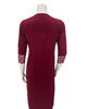 Oh! Zuza M4508 Red Wine Modest V Lace Modal Nightshirt Myselflingerie.com