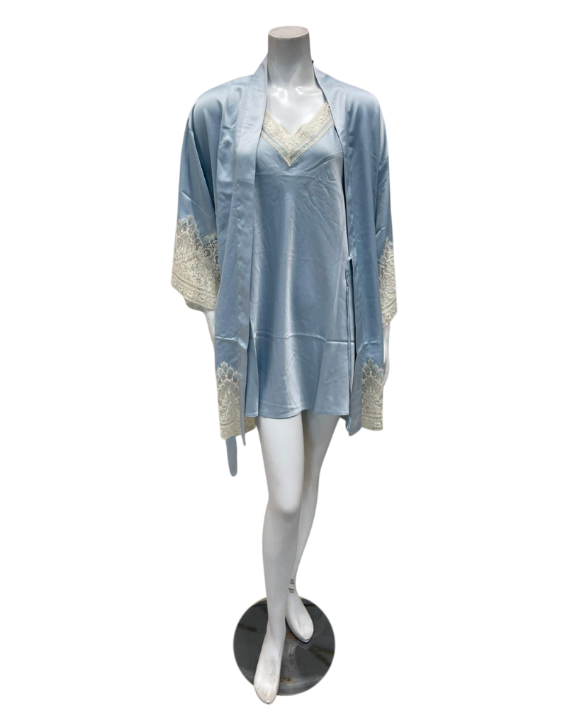 Flora Nikrooz Q81426 + Q80442 Ice Flow Genevive Chemise & Wrap Set Myselflingerie.com