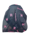 It's Younique OB-CC-BLK Pink Chanel Inspired Pre-Tied Open Back Bandanna with Velvet Grip Myselflingerie.com