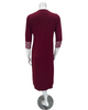 Oh! Zuza M4508 Red Wine Modest V Lace Modal Nightshirt Myselflingerie.com