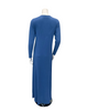 The Star Story 10-882 Royal Scroll Steel Blue Modal Button Down Nightgown Myselflingerie.com