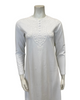 The Star Story 10-882 Royal Scroll White Modal Button Down Nightgown Myselflingerie.com