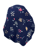 Lizi Headwear ACFNA Navy Floral Crimped Pre-Tied with Light Grip myselflingerie.com