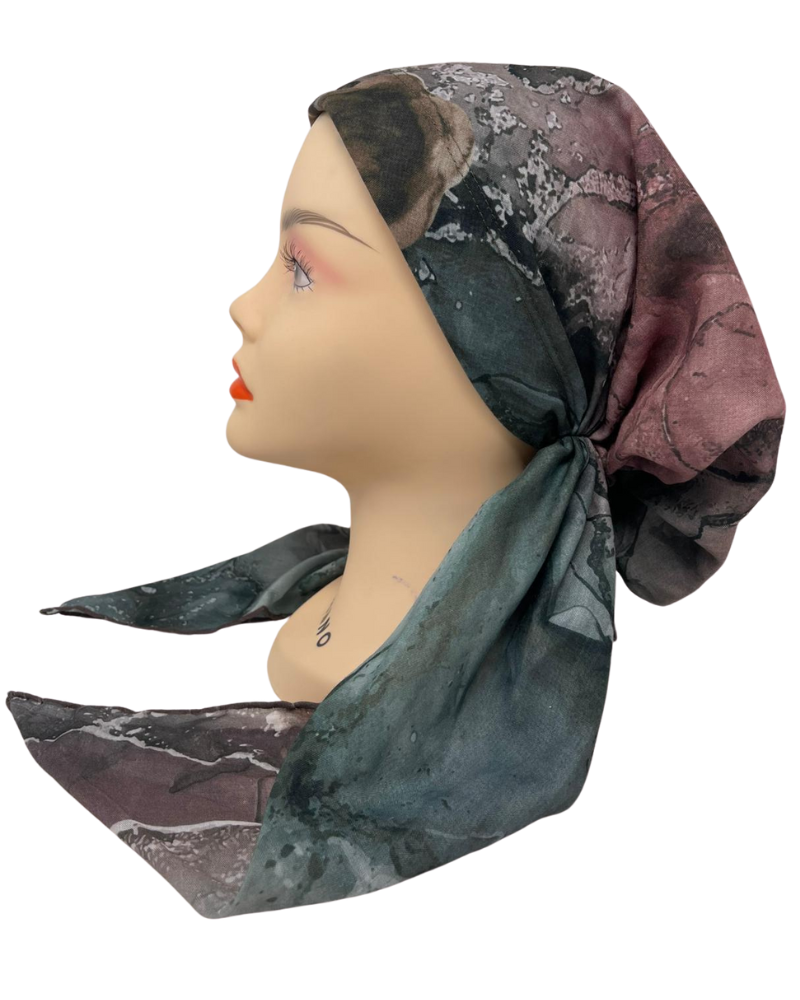 It's Younique PP-WA-OR Orange Watercolor Pre-Tied Bandanna with Velvet Grip Myselflingerie.com