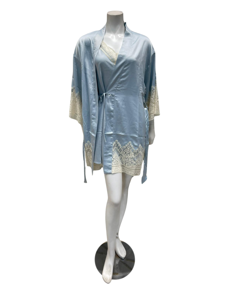 Flora Nikrooz Q81426 + Q80442 Ice Flow Genevive Chemise & Wrap Set Myselflingerie.com