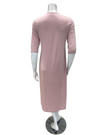 Oh! Zuza M4508 Dusty Pink Modest V Modal Nightshirt Myselflingerie.com