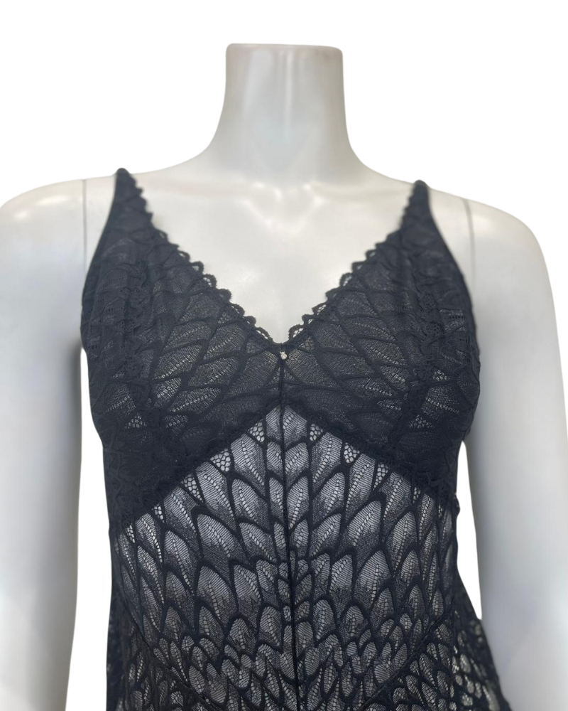 Montelle 9307 Black Lacy Bodysuit Myselflingerie.com