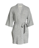 UGG Grey Heather Peached Knit Monrose Wrap Robe