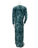 Chicolli N5079-24B Atlantic Green Camo Design Cotton Nursing Nightgown Myselflingerie.com