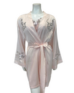 Isayes Lingerie 600193 + 180078 Light Pink Embroidered Chemise & Wrap Set Myselflingerie.com
