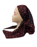 Ahead Berry Crescents Versatile Style Long Tails Open Back Pre-Tied Bandanna