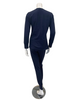Isayes Lingerie 800502 Navy Cotton Crew Neck Pajamas Set Myselflingerie.com