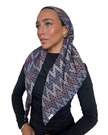 Scarf Bar Taupe Chevron Classic Pre-Tied Bandanna with Velvet Grip Myselflingerie.com